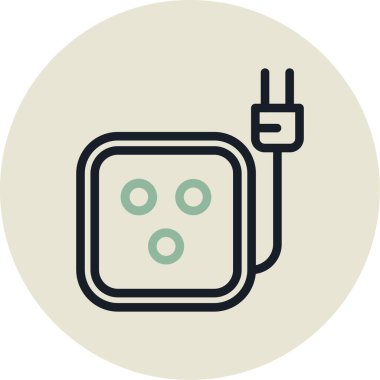 elektrik dolgu ikonu vektör illüstrasyonu