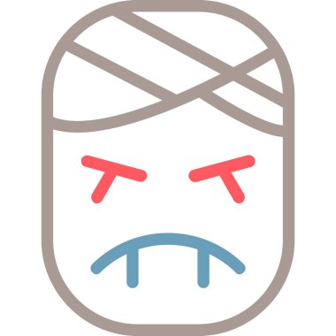 üzgün yüz simgesi vektör illüstrasyonu