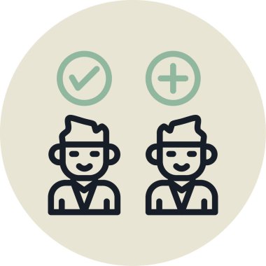 İnsan simgesinin vektör illüstrasyonu