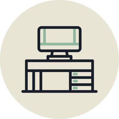 Dizüstü bilgisayar simgesinin vektör çizimi