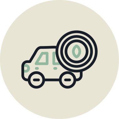 araba simgesi vektör illüstrasyonu