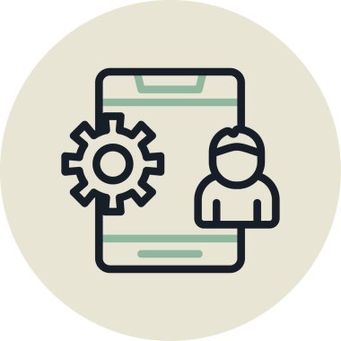 Akıllı telefon. Web simgesi basit illüstrasyon