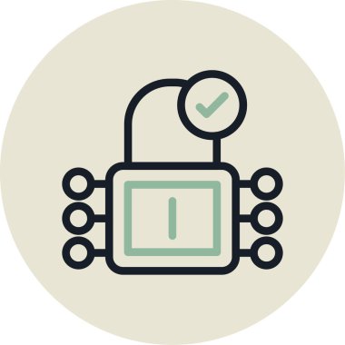 Tamam. Web simgesi basit illüstrasyon