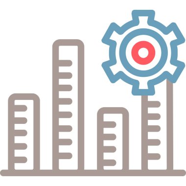 dişli düz vektör simgesi