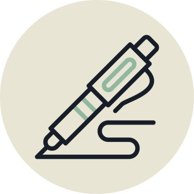 kalem simgesinin vektör illüstrasyonu