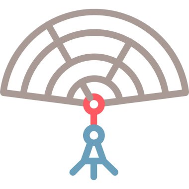 Kablosuz. Web simgesi basit illüstrasyon