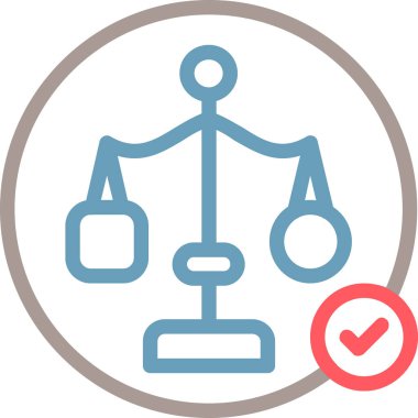 Adalet simgesinin vektör illüstrasyonu