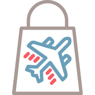 uçuş bagaj vektörü simgesi