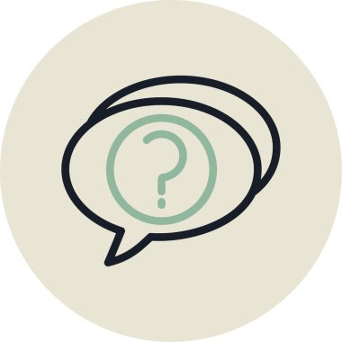 Soru işareti simgesi. vektör illüstrasyonu