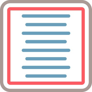 Belge. Web simgesi vektör illüstrasyonu