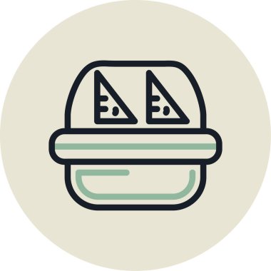 Bir kapak simgesinin vektör illüstrasyonu