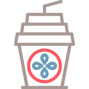 Bardak. Web simgesi basit illüstrasyon