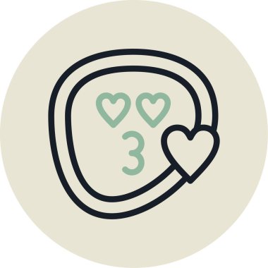 iki kalp simgesi vektör illüstrasyonu