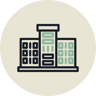 Fabrika vektör simgesi modern basit illüstrasyon, fabrika inşa sembolü