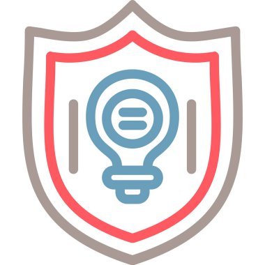 Kalkan. Web simgesi basit illüstrasyon