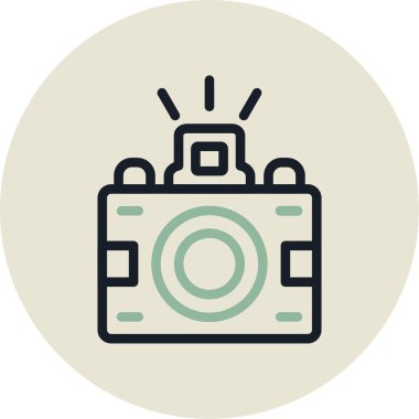 Kamera. Web simgesi basit illüstrasyon