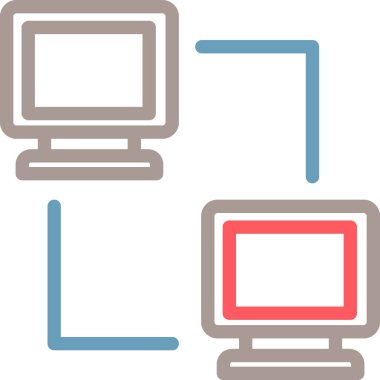 bilgisayar monitörü web simgesi, basit vektör illüstrasyonu