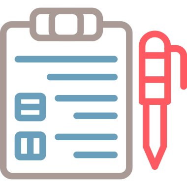 Kişi Listesi Satır Çokrenkli, Vektör İllüstrasyonu