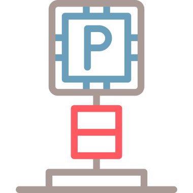 park alanı vektör çizgisi simgesi, vektör illüstrasyonu, simge