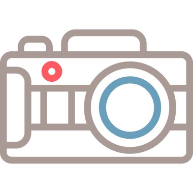 fotoğrafçılık vektörü renkli çizgi simgesi