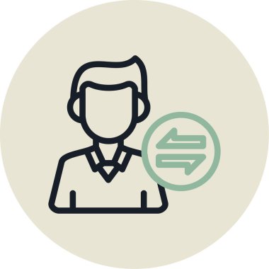 İş ve modern simgenin vektör illüstrasyonu