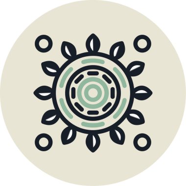 Çiçek simgesinin vektör illüstrasyonu