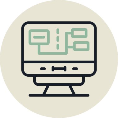 Web simgesi, basit vektör illüstrasyonu