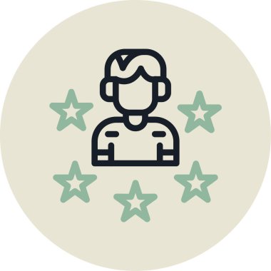 Müşteri hizmetleri ikonu. Web için müşteri hizmetleri vektör simgelerinin özet çizimi