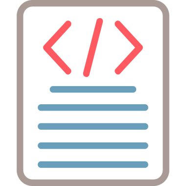 Kodlama. Web simgesi basit illüstrasyon