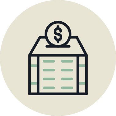 Para için. Web simgesi basit illüstrasyon