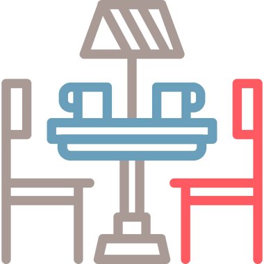 Sandalye. Web simgesi basit illüstrasyon