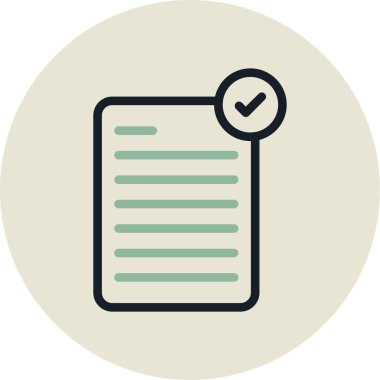 Kontrol listesi simgesinin vektör illüstrasyonu