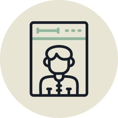 Moda biçimi izole edilmiş arkaplanda kimlik simgesi