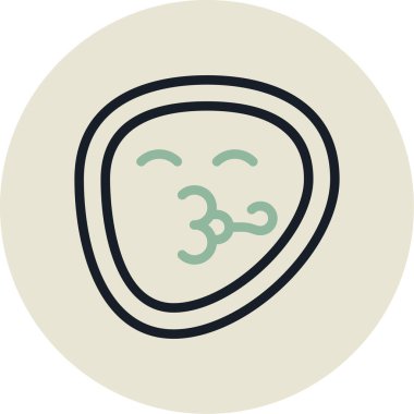 Bir yüz simgesinin vektör illüstrasyonu