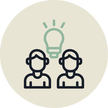 Fikir simgesi vektör illüstrasyonu