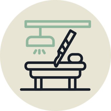 masa ve sandalyeler simgesi, vektör çizim