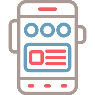 Cep telefonu simgesi, vektör illüstrasyonu