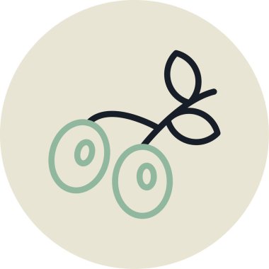 Düz biçimli bir çiçeğin vektör simgesi