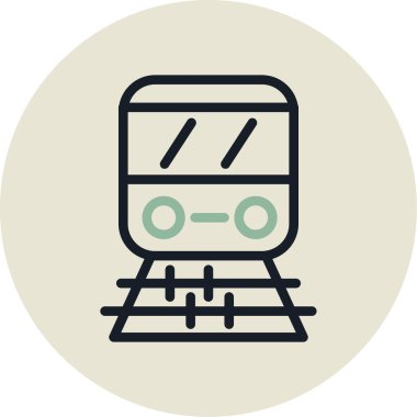 tren. Web simgesi basit illüstrasyon