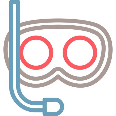 Yüzme gözlükleri. Web illüstrasyonu