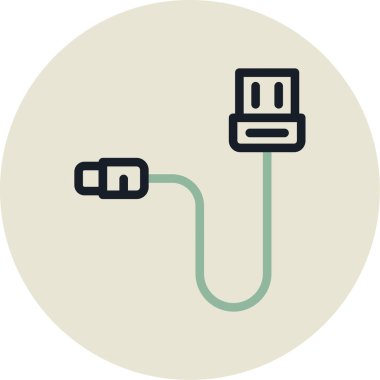 kablo simge vektör çizim