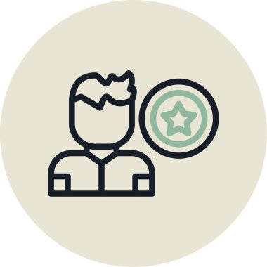 Rozet simge vektör çizim