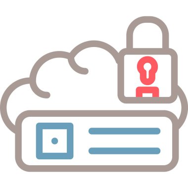 veri bulut sunucusu simgesi doldurulmuş ana hatlar biçiminde