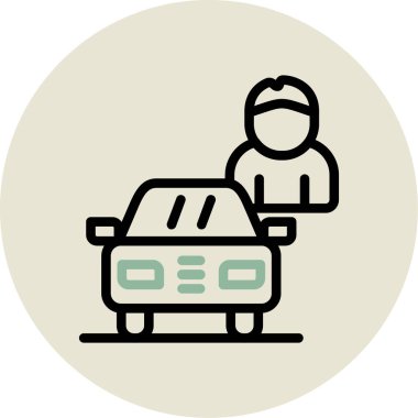 - Araba. Web simgesi basit illüstrasyon