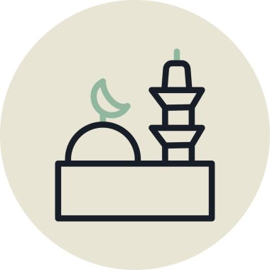 Kek. Web simgesi basit illüstrasyon