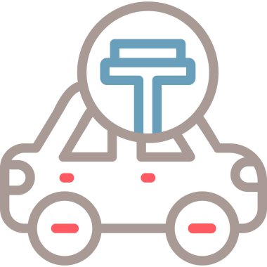 araba tamir servisi simgesi düz stil