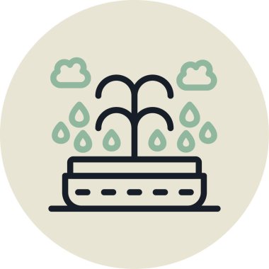 Bir ağaç simgesinin vektör illüstrasyonu