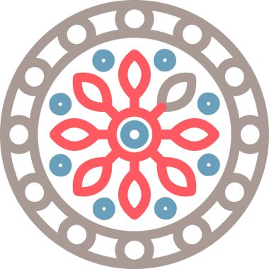 Kırmızı bir çiçeğin vektör illüstrasyonu