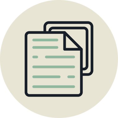 Belge modern simgesinin vektör illüstrasyonu