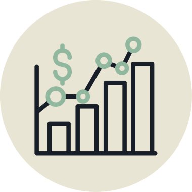 iş grafiği ikon vektör illüstrasyonu